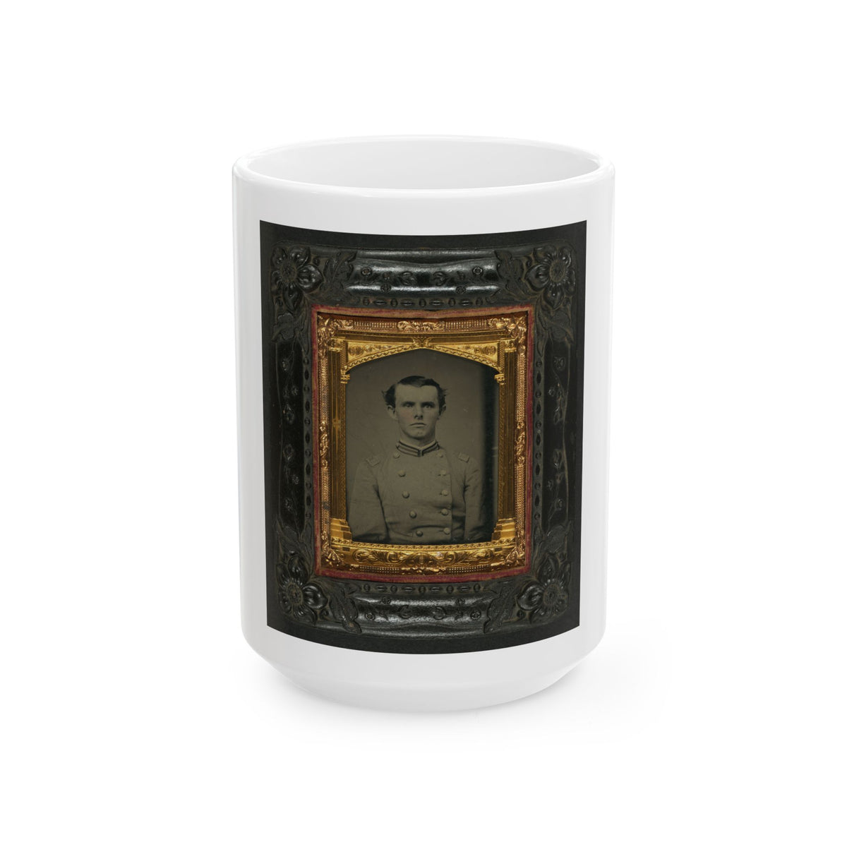 Unidentified Soldier In Confederate First Lieutentant Frock Coat (U.S. Civil War) White Coffee Mug
