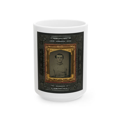 Unidentified Soldier In Confederate First Lieutentant Frock Coat (U.S. Civil War) White Coffee Mug