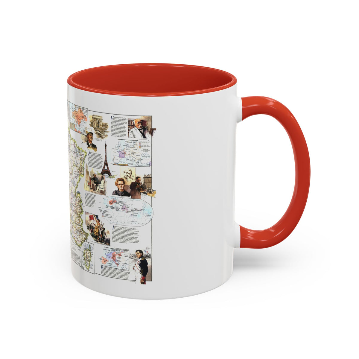 France- - Historical Evolution of a Nation (1989) (Map) Accent Coffee Mug