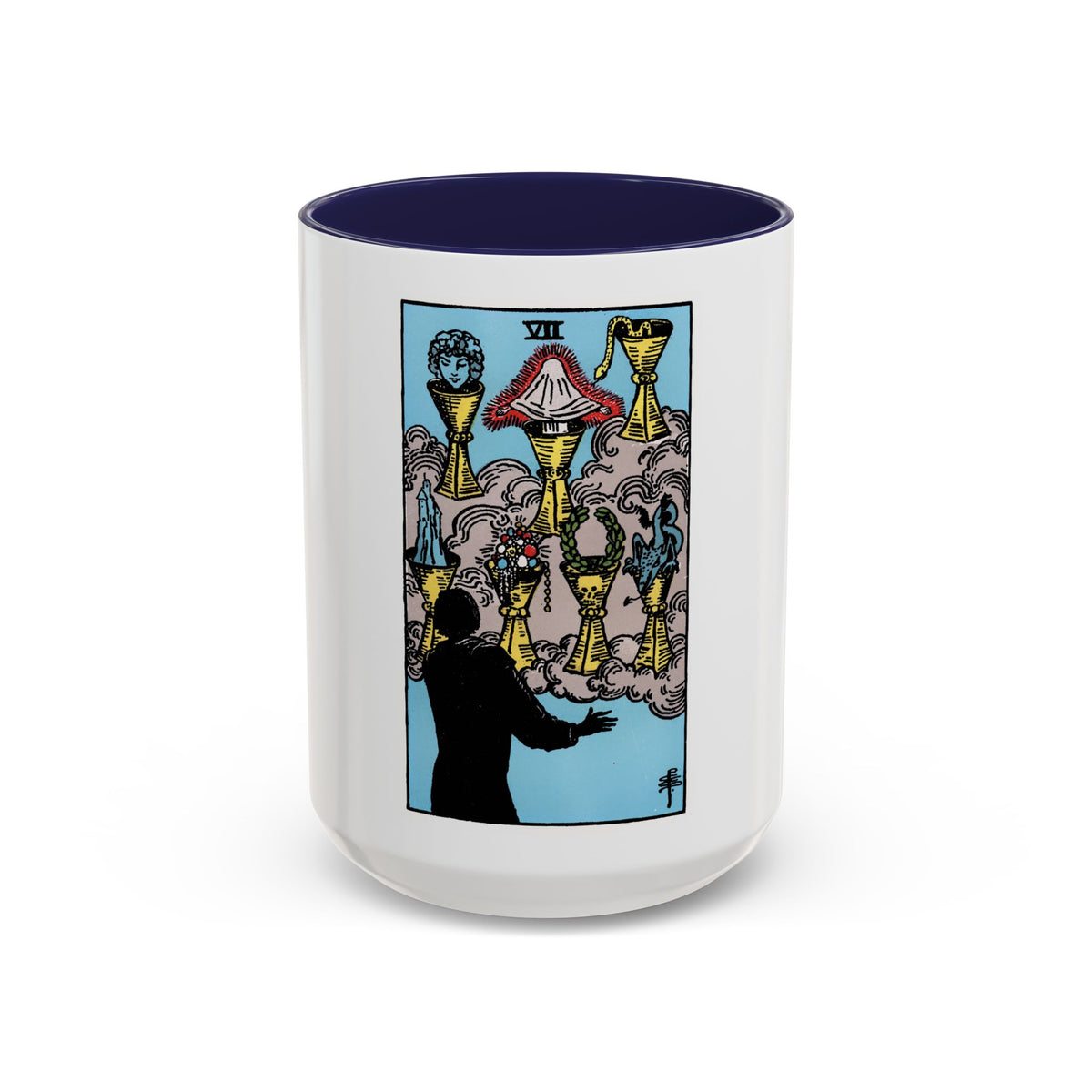 The 7 of Cups (Tarot Card) Accent Coffee Mug