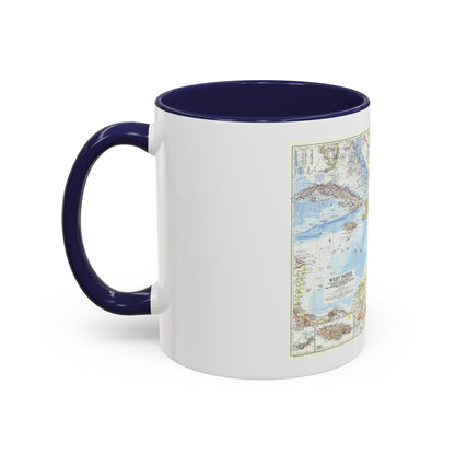 West Indies (1954) (Map) Accent Coffee Mug