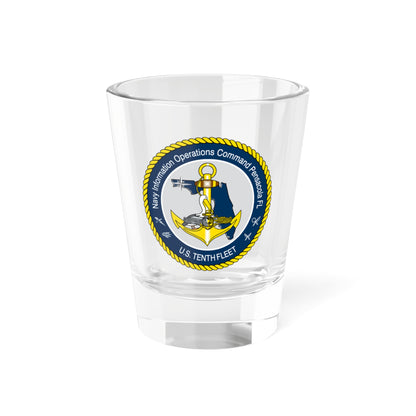 Verre à liqueur du commandement des opérations d'information de la marine Pensacola FL US Tenth Fleet (US Navy) 1,5 oz