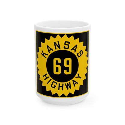 K-69 1926 (Kansas) (Road Sign) White Coffee Mug