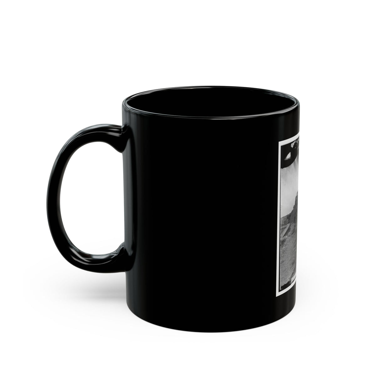 Fort Pulaski, Ga. Interior View Of Front Parapet (U.S. Civil War) Black Coffee Mug