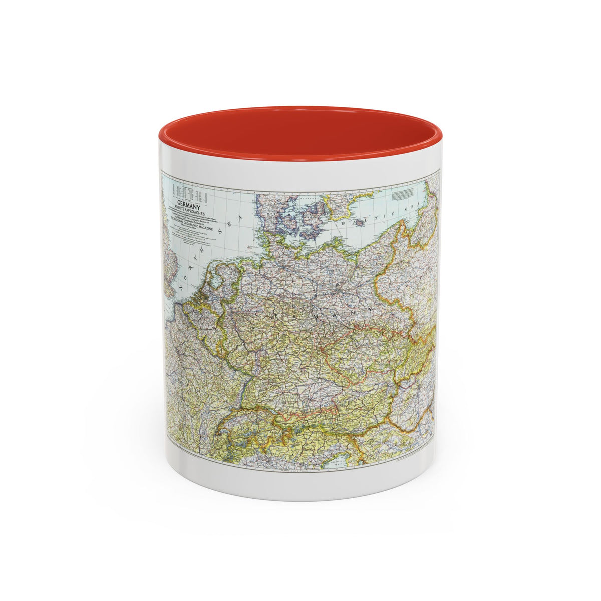 Germany and its Approaches (1944) (Map) Accent Coffee Mug