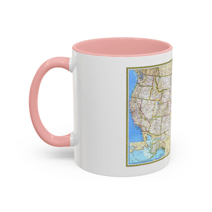 USA - The United States (1982) (Map) Accent Coffee Mug