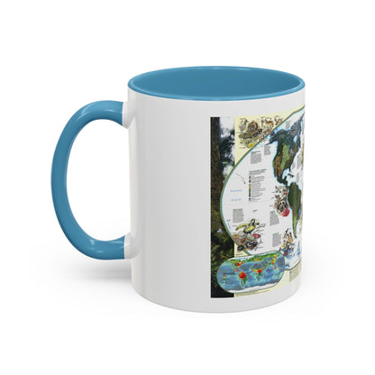 World Map - Diversity of Life (1999) (Map) Accent Coffee Mug