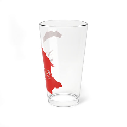 Flag-map of Saint Petersburg (Russia) Pint Glass 16oz