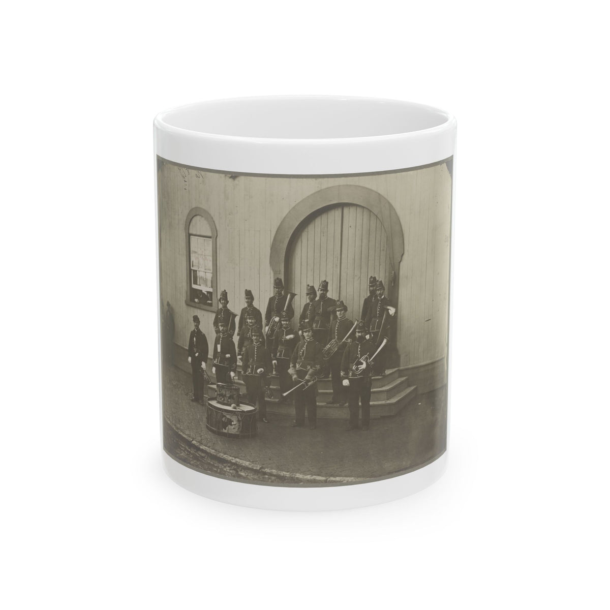 Band Of 9th & 10th Veterans Reserve Corps, Wash. D.C. Apr. 1865 (U.S. Civil War) White Coffee Mug