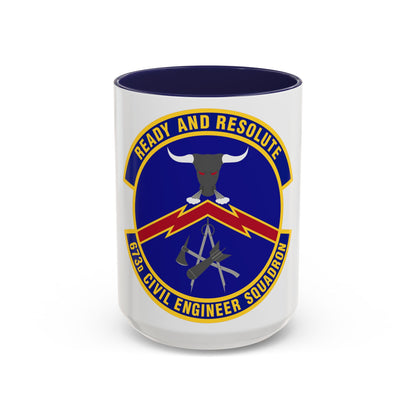 673d Civil Engineer Squadron (U.S. Air Force) Accent Coffee Mug