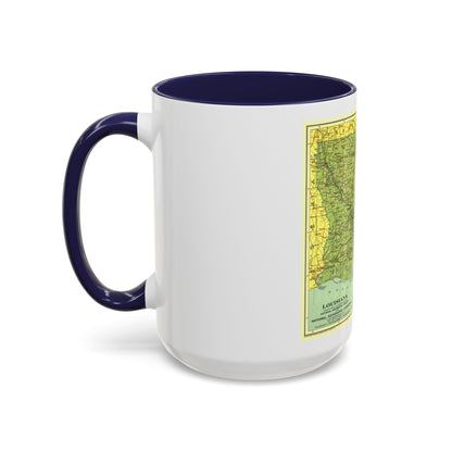 USA - Louisiana (1930) (Map) Accent Coffee Mug