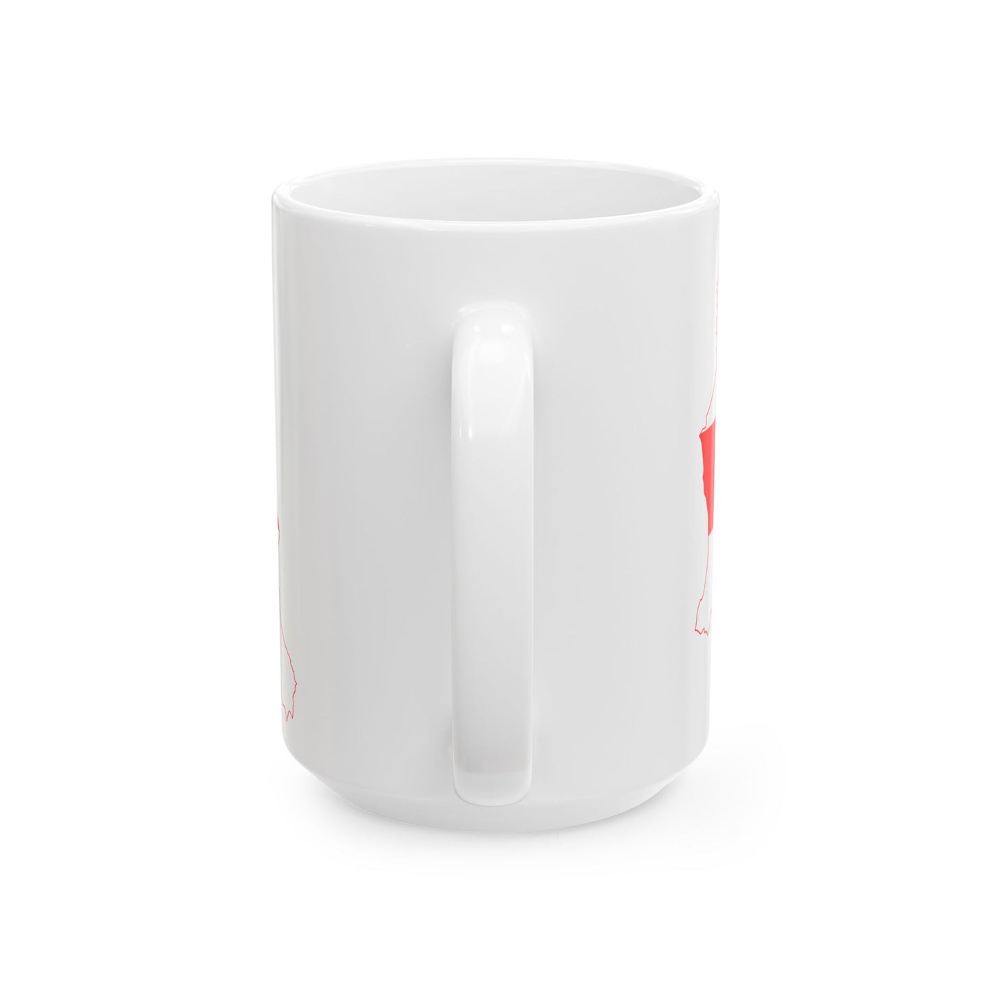 Flag map of Georgia without Russian-occupied territories (Georgia) White Coffee Mug