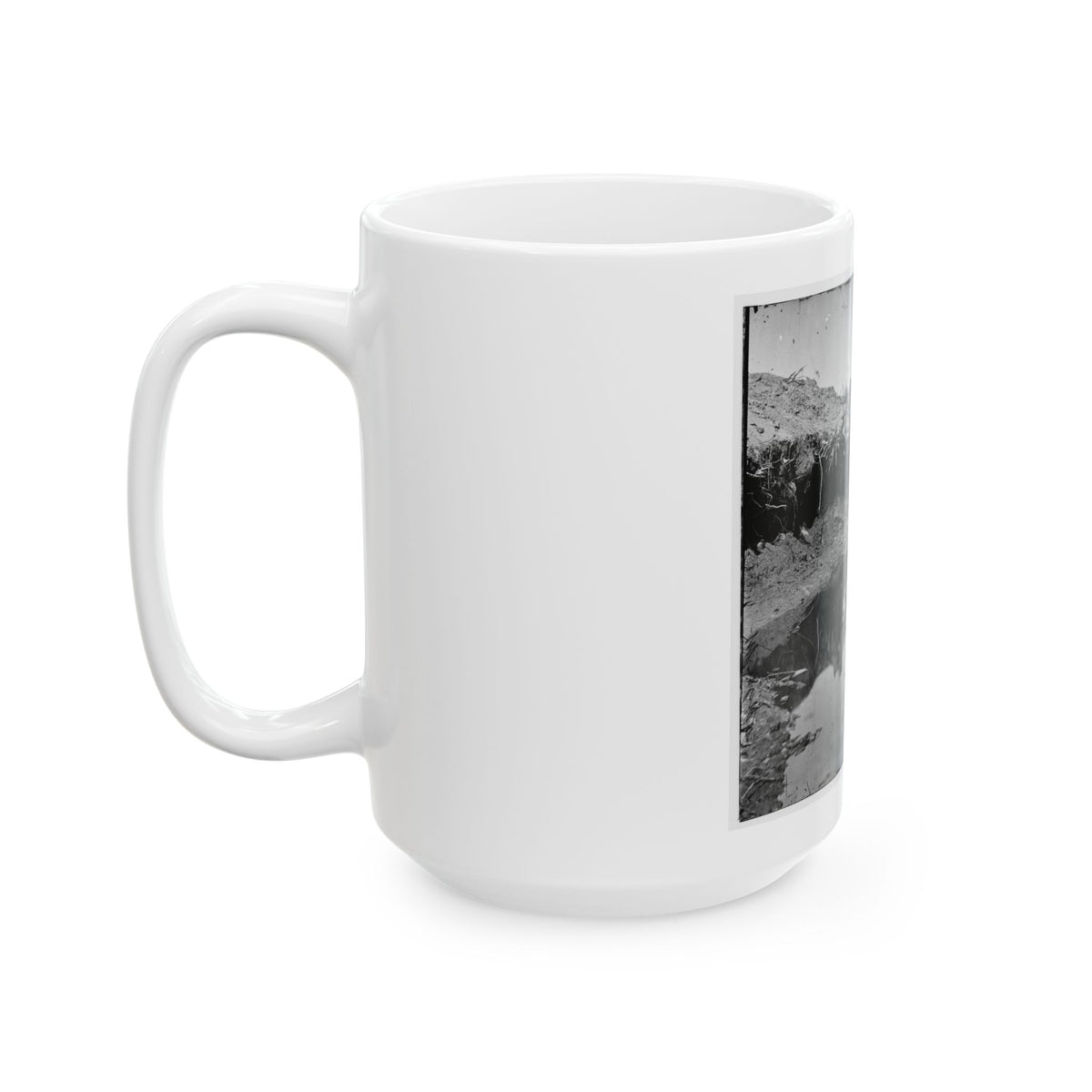 Petersburg, Va. Water-Filled Ditch On West Side Of Fort Sedgwick (U.S. Civil War) White Coffee Mug
