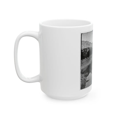Petersburg, Va. Water-Filled Ditch On West Side Of Fort Sedgwick (U.S. Civil War) White Coffee Mug