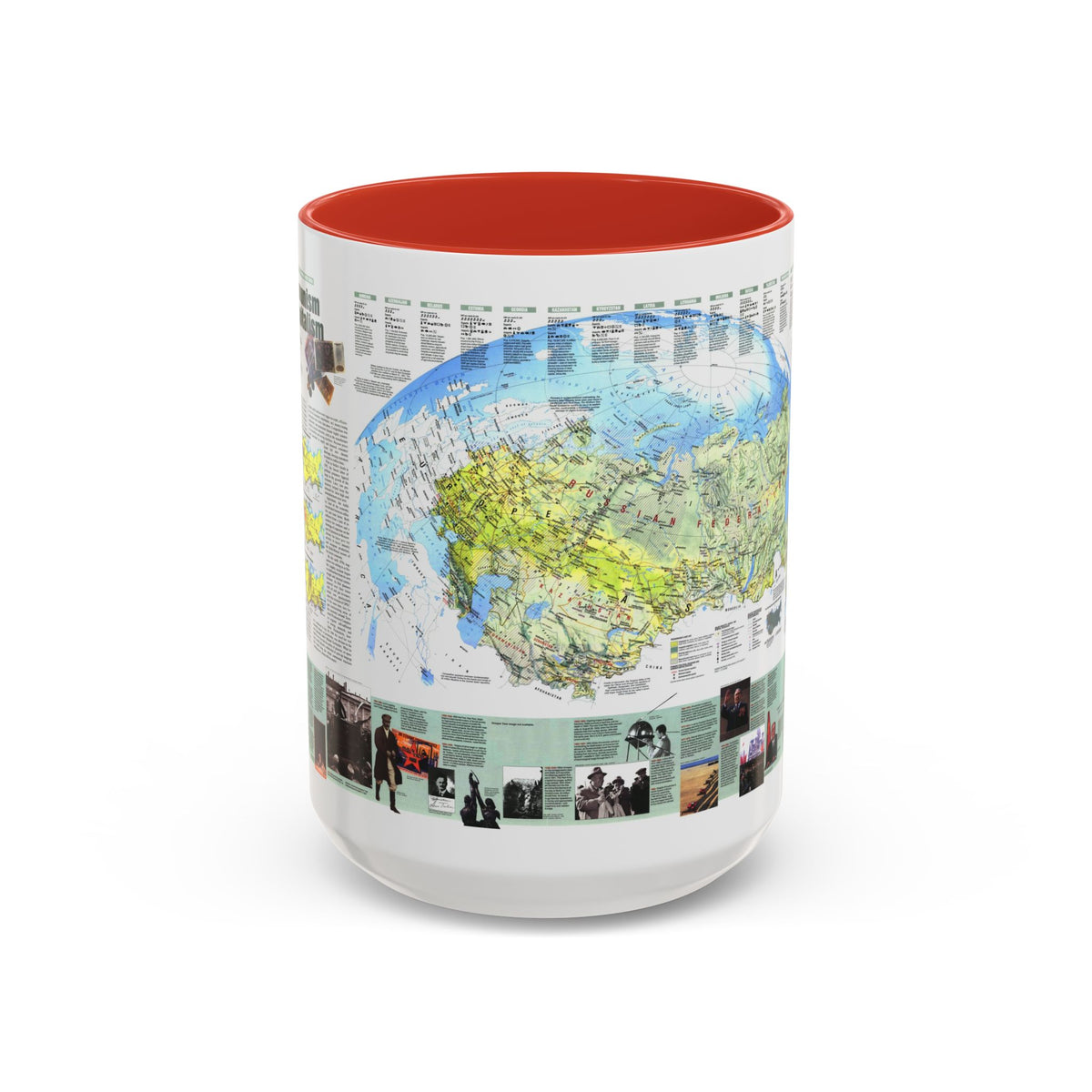 Russia - Communism to Capitalism (1993) (Map) Accent Coffee Mug