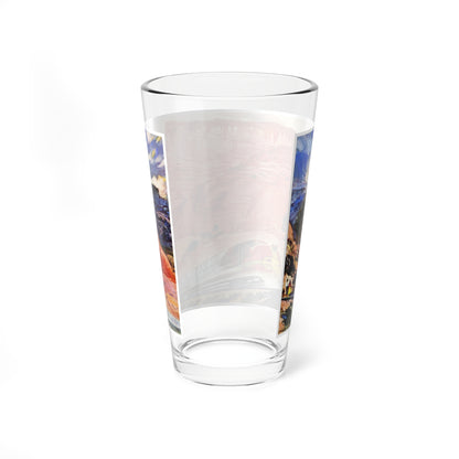 Like An Arrow, the Streamlined Super Chief Flashes Through the Country of the Navaho, 1943 - Pint Glass 16oz