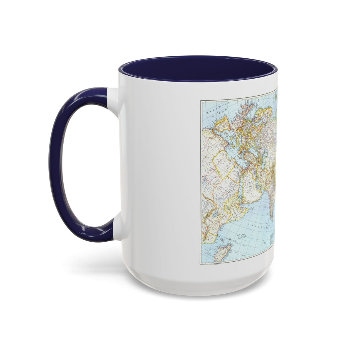 Asia and Adjacent Areas (1942) (Map) Accent Coffee Mug