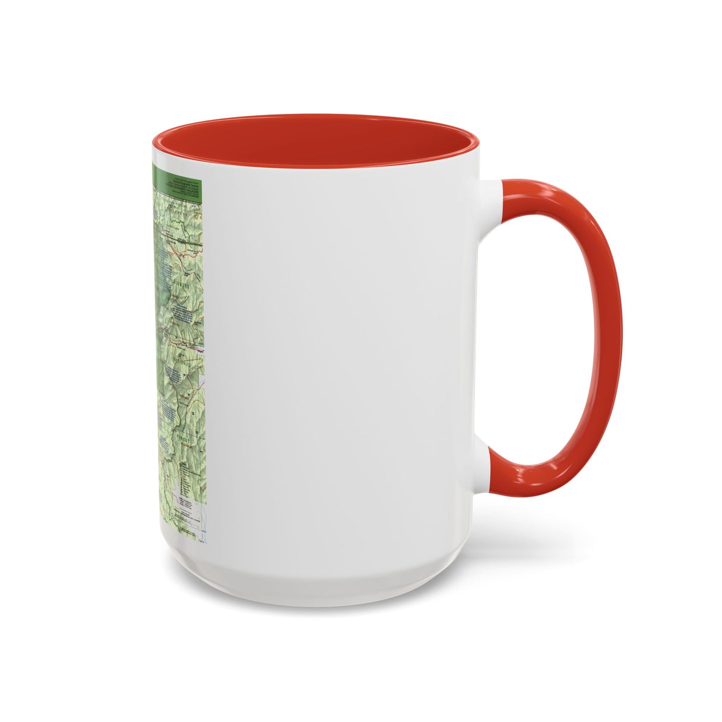 USA - Yellowstone and Grand Teton 1 1989) (Map) Accent Coffee Mug