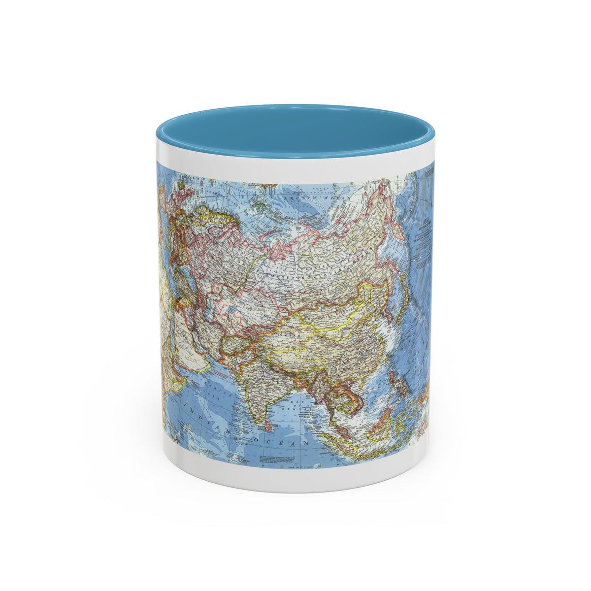 Asia and Adjacent Areas (1959) (Map) Accent Coffee Mug