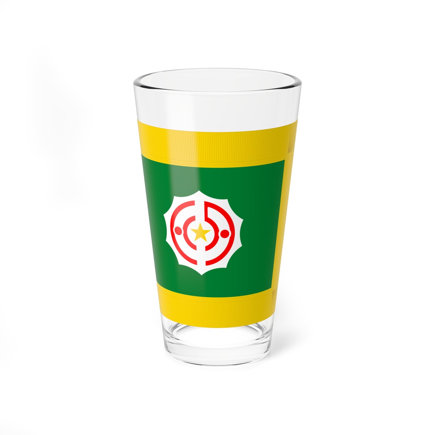 Flag of Tanno Hokkaido 1946-2006 fringed (Japan) Pint Glass 16oz