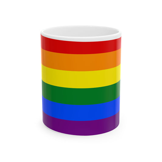 LGBT flag map of Kansas (United States) White Coffee Mug
