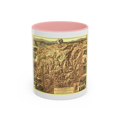 USA - New Hampshire's White Mountains (1937) (Map) Accent Coffee Mug