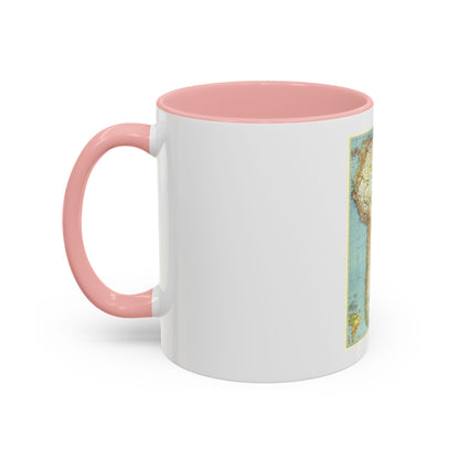 South America (1942) (Map) Accent Coffee Mug