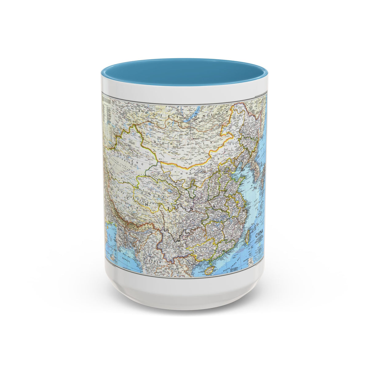 China 1 (1991) (Map) Accent Coffee Mug