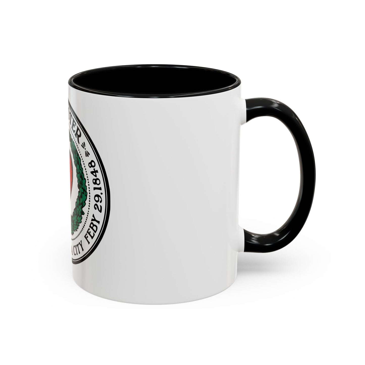 Seal of Worcester Massachusetts - Accent Coffee Mug