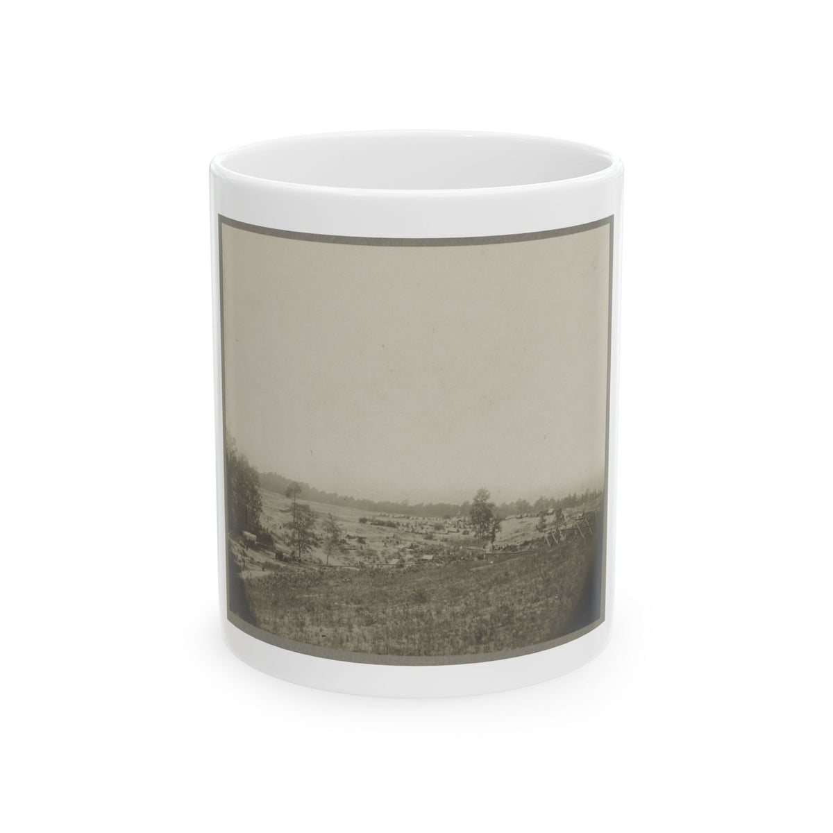 Aerial View Of A Camp In The Distance (U.S. Civil War) White Coffee Mug