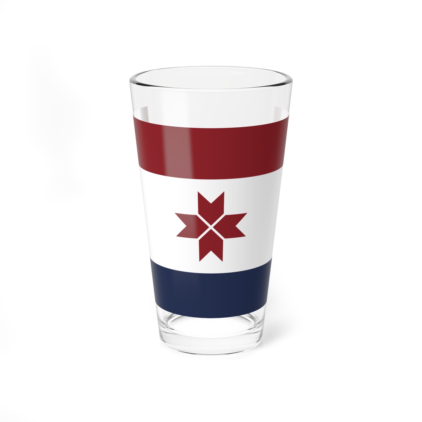 Flag of Mordovia dark (Russia) Pint Glass 16oz