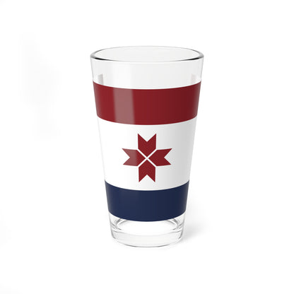 Flag of Mordovia dark (Russia) Pint Glass 16oz