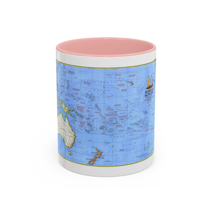 Pacific - Islands of the (1974) (Map) Accent Coffee Mug