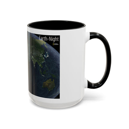 World Map - Earth at Night (2004) (Map) Accent Coffee Mug
