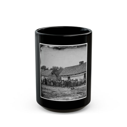 Beaufort, South Carolina. Group Of Negroes On J.J. Smith's Plantation (U.S. Civil War) Black Coffee Mug