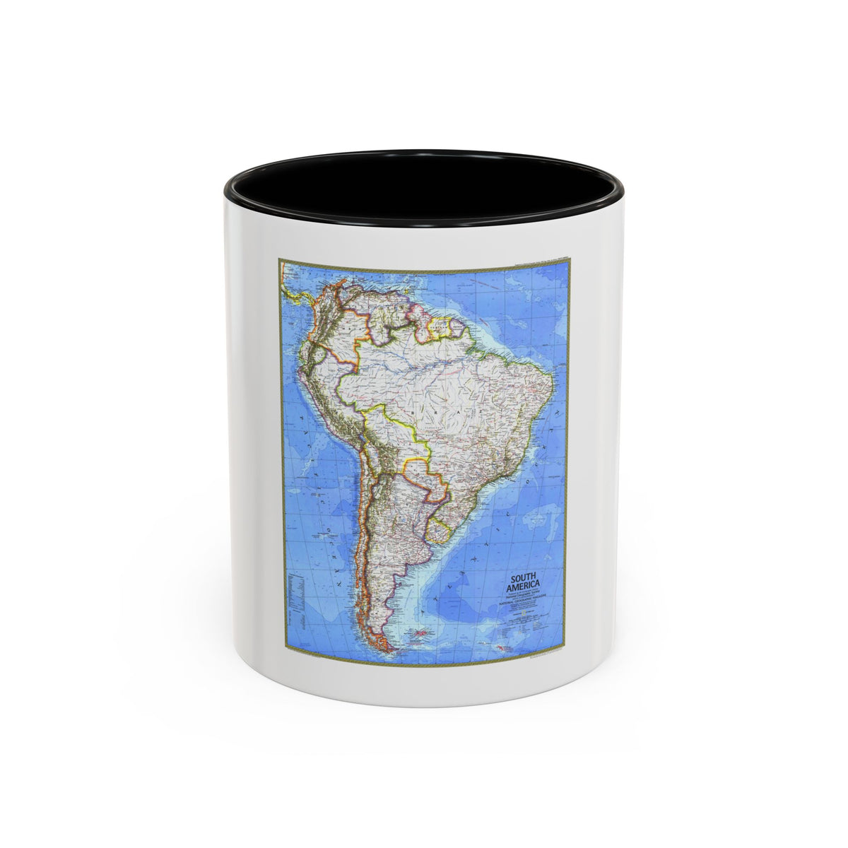 South America (1972) (Map) Accent Coffee Mug