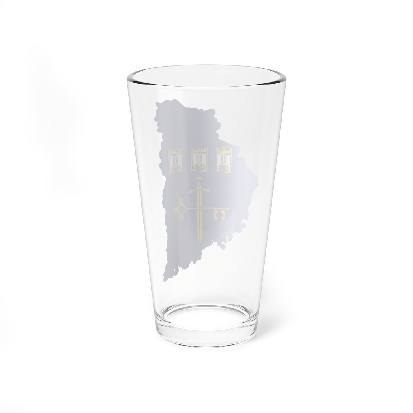 Flag-map of Ternopil Oblast (Ukraine) Pint Glass 16oz