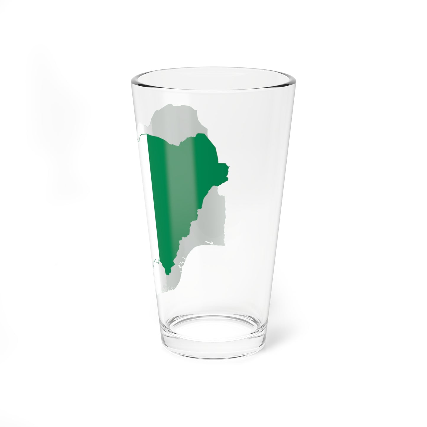 Flag map of Nigeria (Niger) Pint Glass 16oz