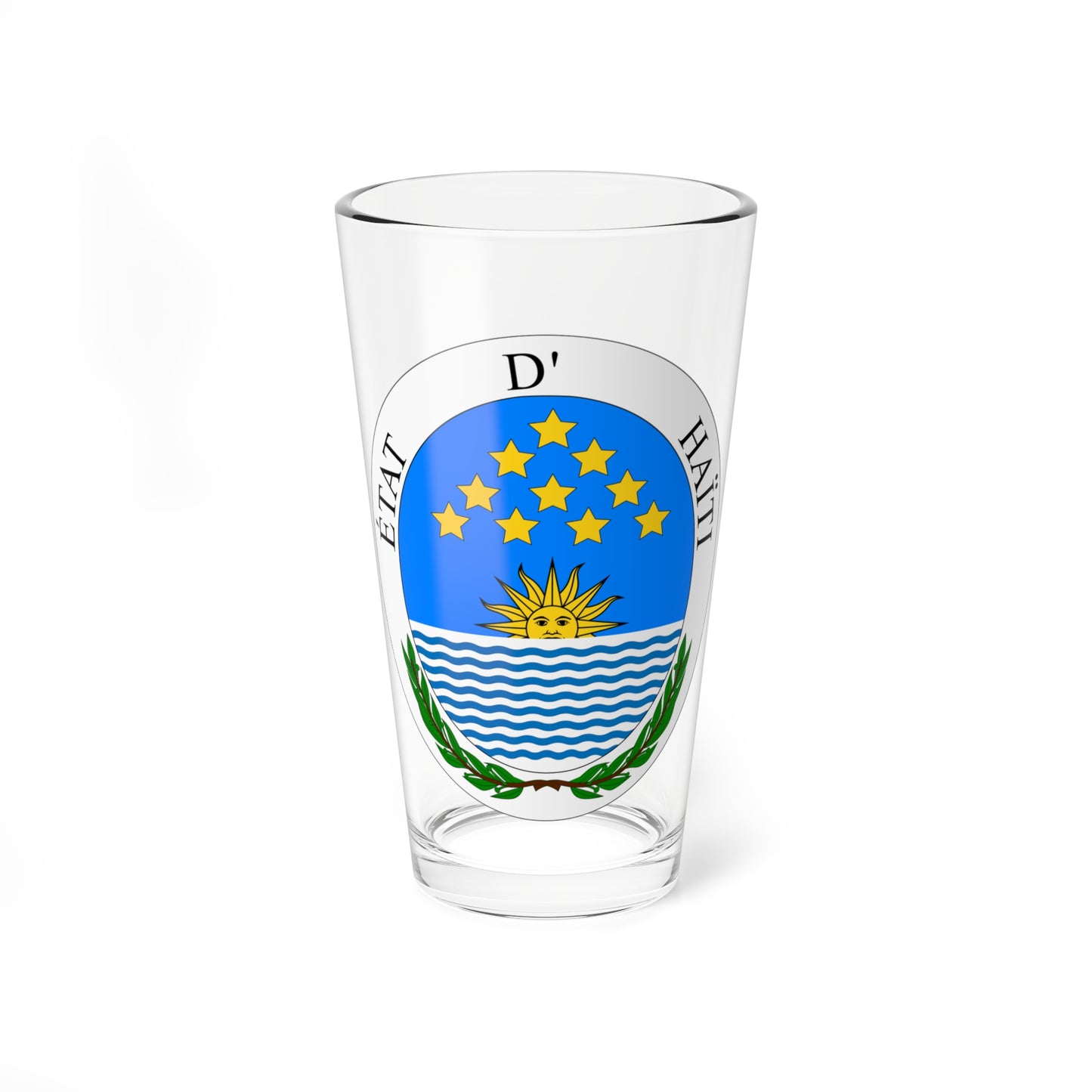 Seal of State of Haiti (Haiti) (Coat of Arms) Pint Glass 16oz
