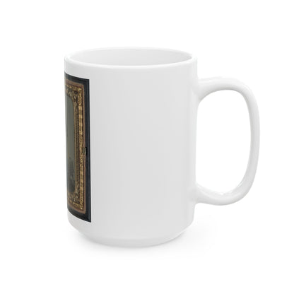 Unidentified Cavalry Soldier In Union Uniform With Bugle And Sword (U.S. Civil War) White Coffee Mug