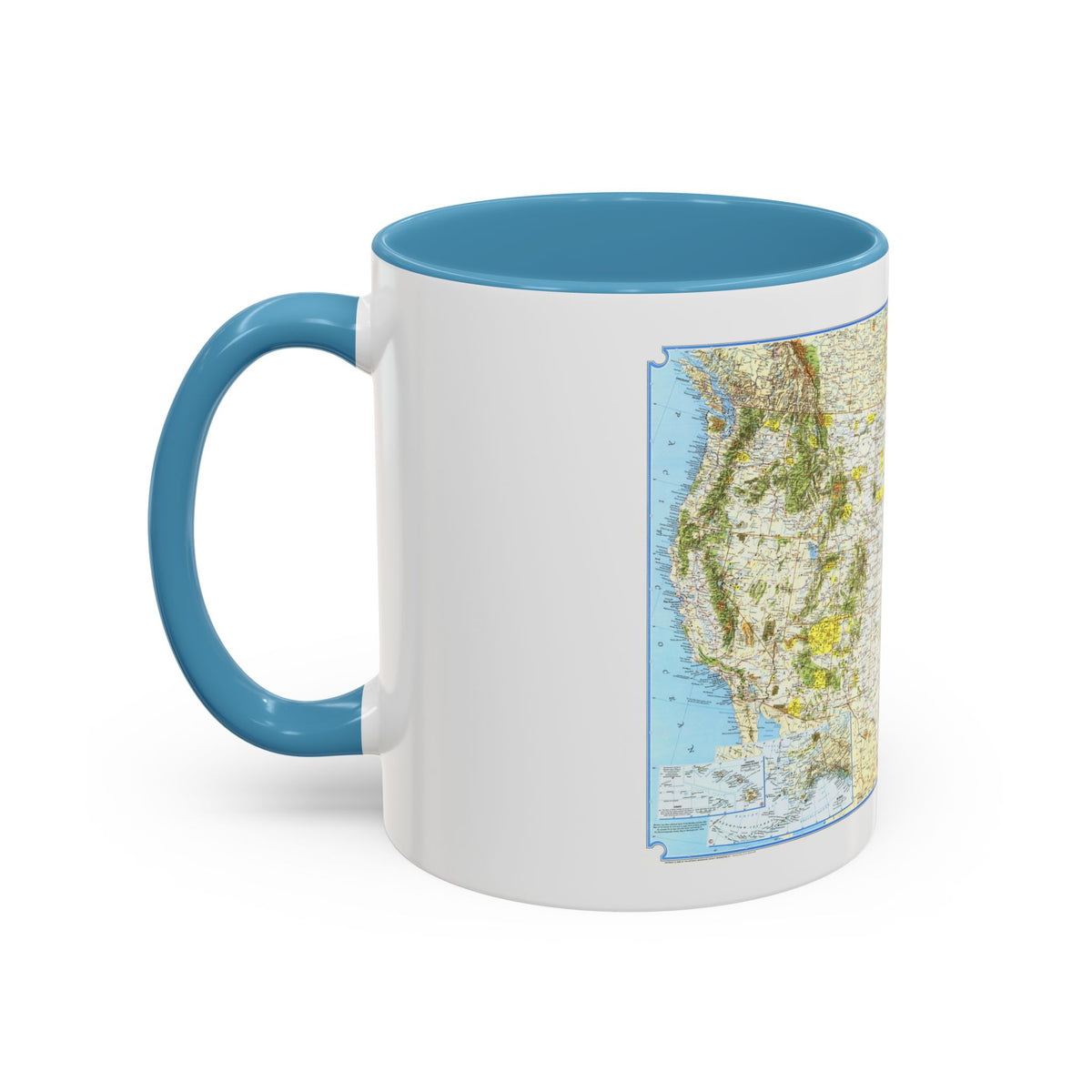 North America - Vacationlands (1966) (Map) Accent Coffee Mug