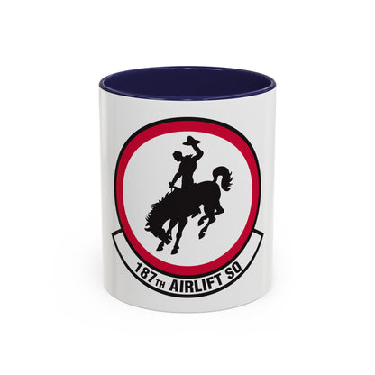 187 Airlift Squadron (U.S. Air Force) Accent Coffee Mug