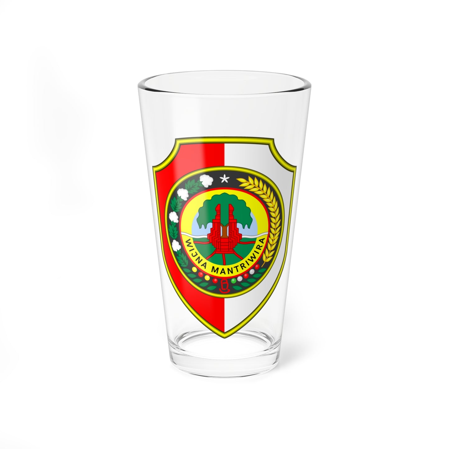 Seal of Mojokerto Regency (Indonesia) (Coat of Arms) Pint Glass 16oz