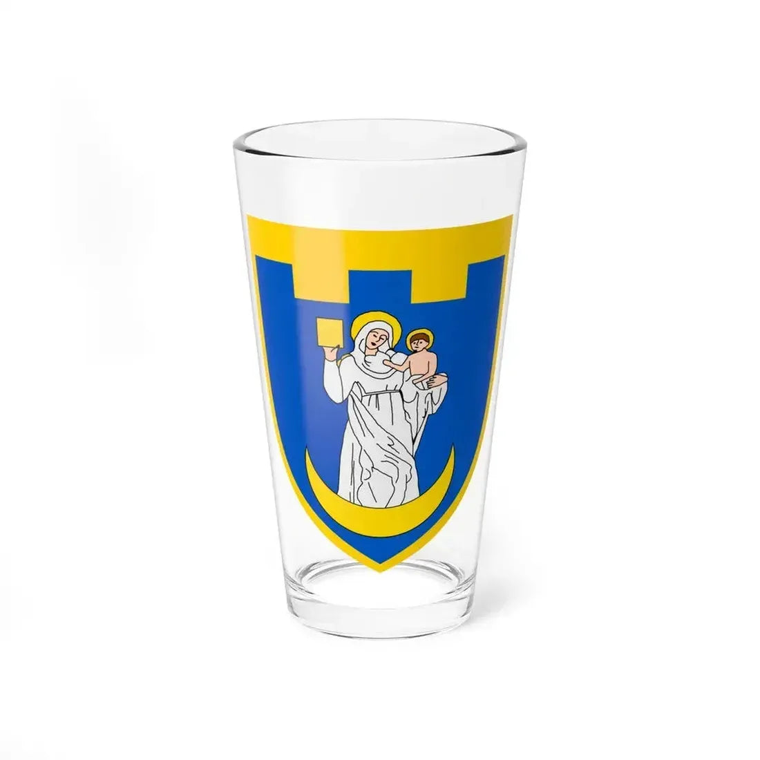 117th Territorial Brigade Badge (Ukraine) Pint Glass 16oz 16oz - Go Mug Yourself