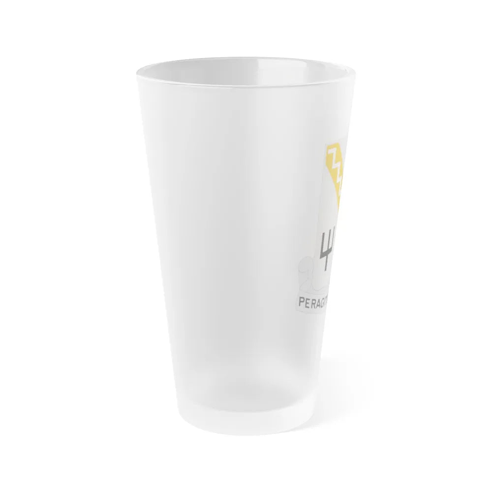 118 Signal Battalion (U.S. Army) Frosted Pint Glass 16oz-Go Mug Yourself