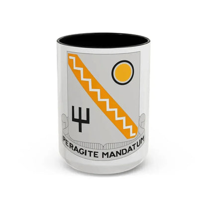 118 Signal Battalion (U.S. Army) Accent Coffee Mug 15oz Black - Go Mug Yourself