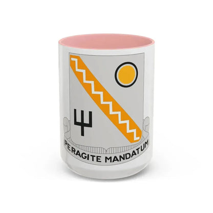 118 Signal Battalion (U.S. Army) Accent Coffee Mug 15oz Pink - Go Mug Yourself