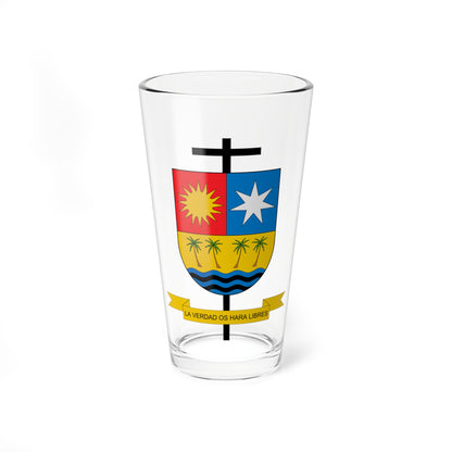 Escudo del Vicariato de Guapi (Colombia) (Coat of Arms) Pint Glass 16oz