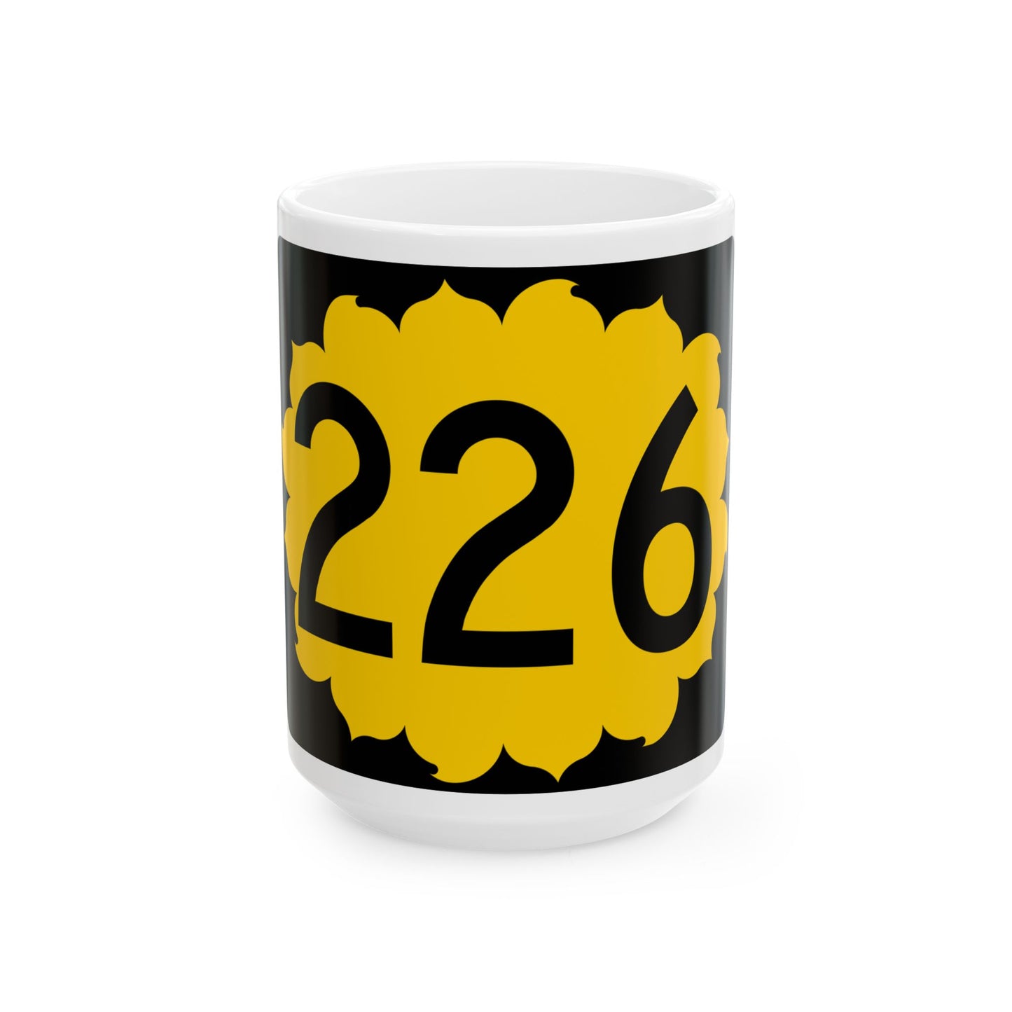 K-226 (Kansas) (Road Sign) White Coffee Mug
