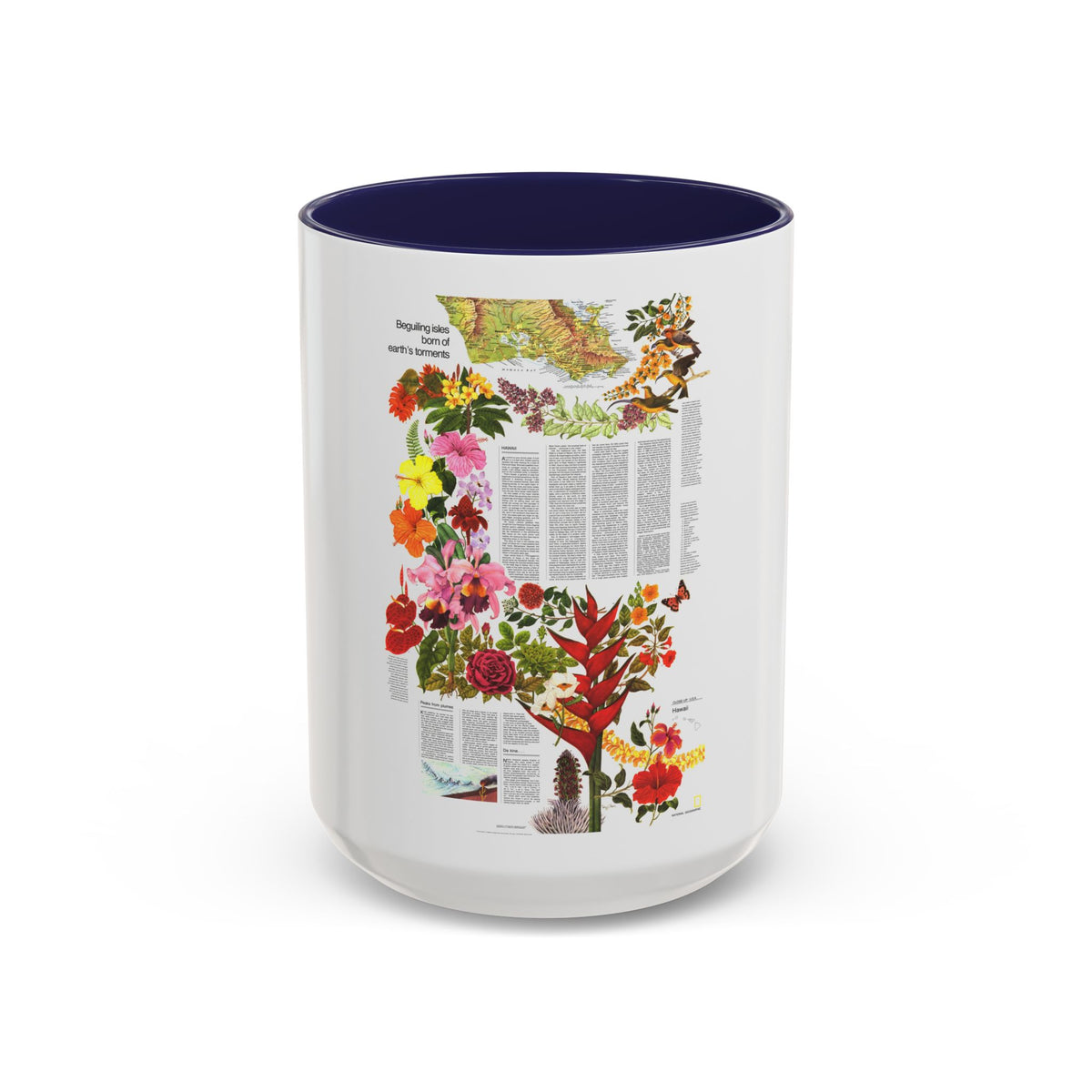 USA - Hawaii, Beguiling Isles (1976) (Map) Accent Coffee Mug